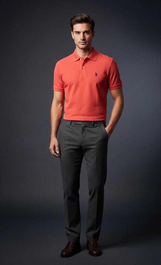 POLO CAMISETA HOMBRE NARANJA 11601588