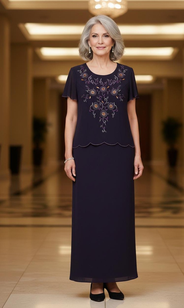 R&M RICHARDS VESTIDO MUJER MORADO PIEDRE