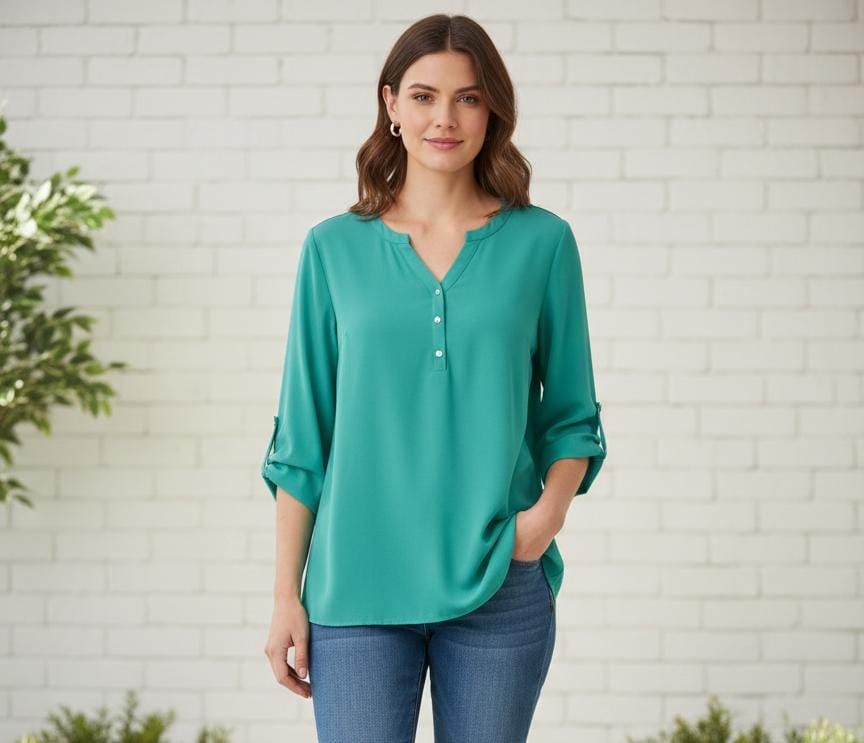 TACERA BLUSA MUJER VERDE 8358C