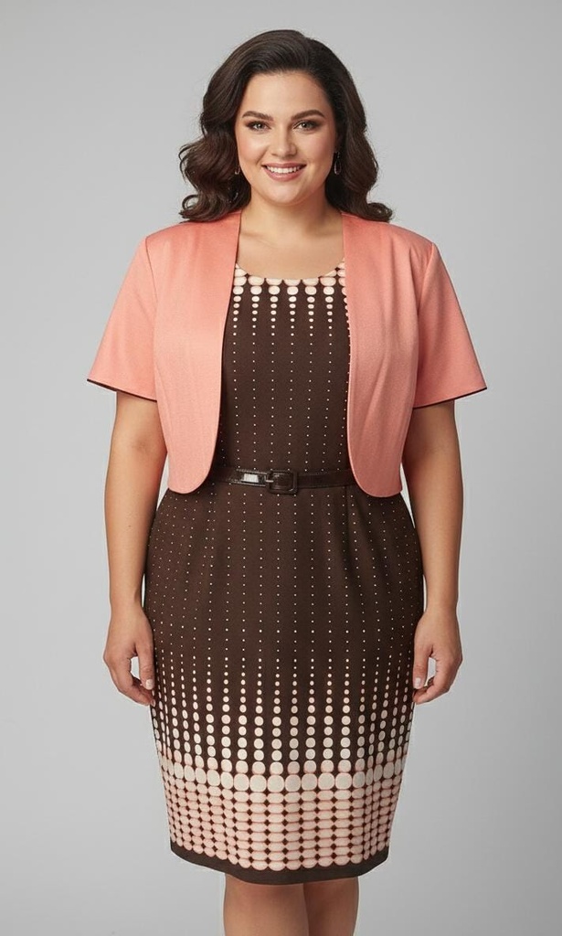 STUDIO I VESTIDO-SACO MUJER CAFE-NEON 2p