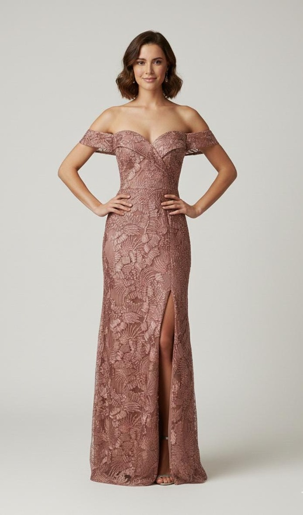 RICARICA VESTIDO MAUVE BRILLANTE MUJER