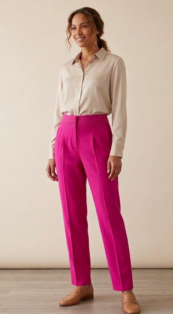 MICHEL PANTALON FUCSHIA MUJER