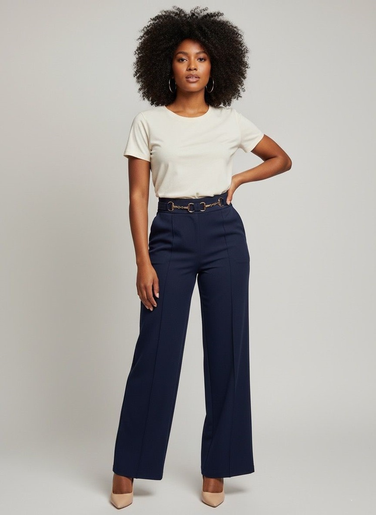 MICHEL PANTALON AZUL MARINO RECTO