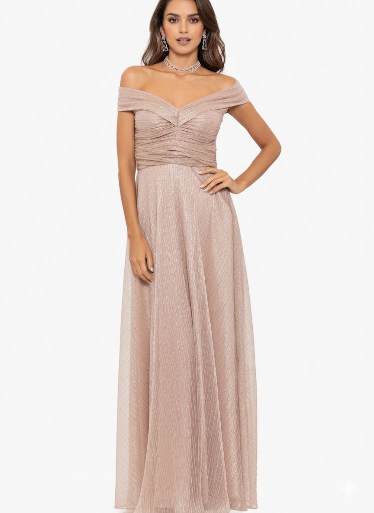 BETSY&ADAM VESTIDO ROSA BRILLANTE