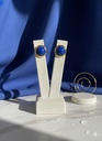 ARETES ENCHAPE PERLA AZUL-DRD