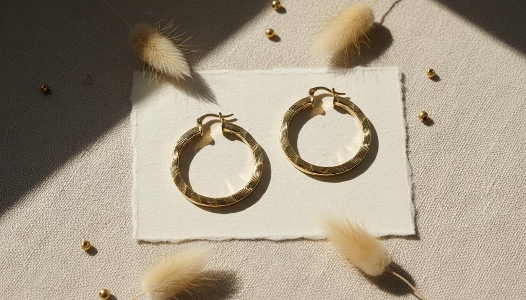 ARETES ENCHAPE DORADO-PLATA MED.