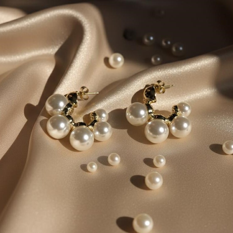 ARETES ENCHAPE PERLAS ARGOLLA