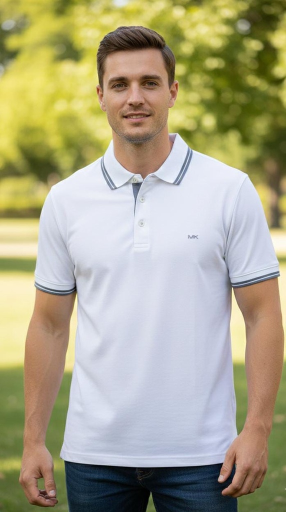 MICHAEL KORS CAMISA BLANCA HOMBRE CUELLO