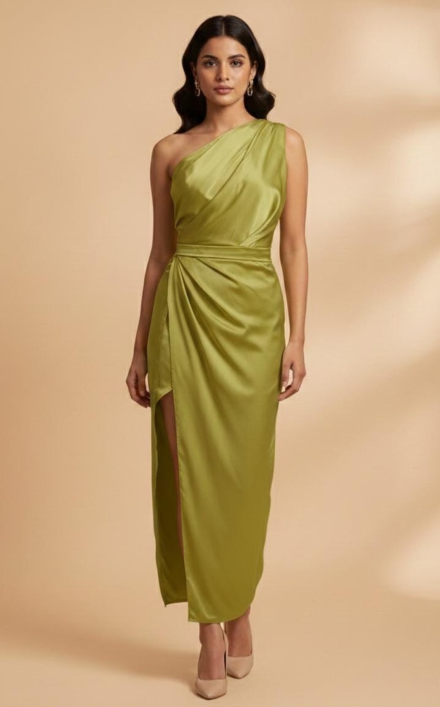 LUXXEL VESTIDO L. VERDE LIMON