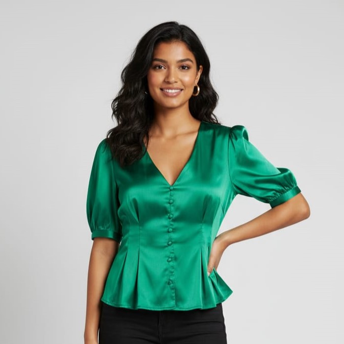 E.SSUE BLUSA MUJER VERDE LT14524S