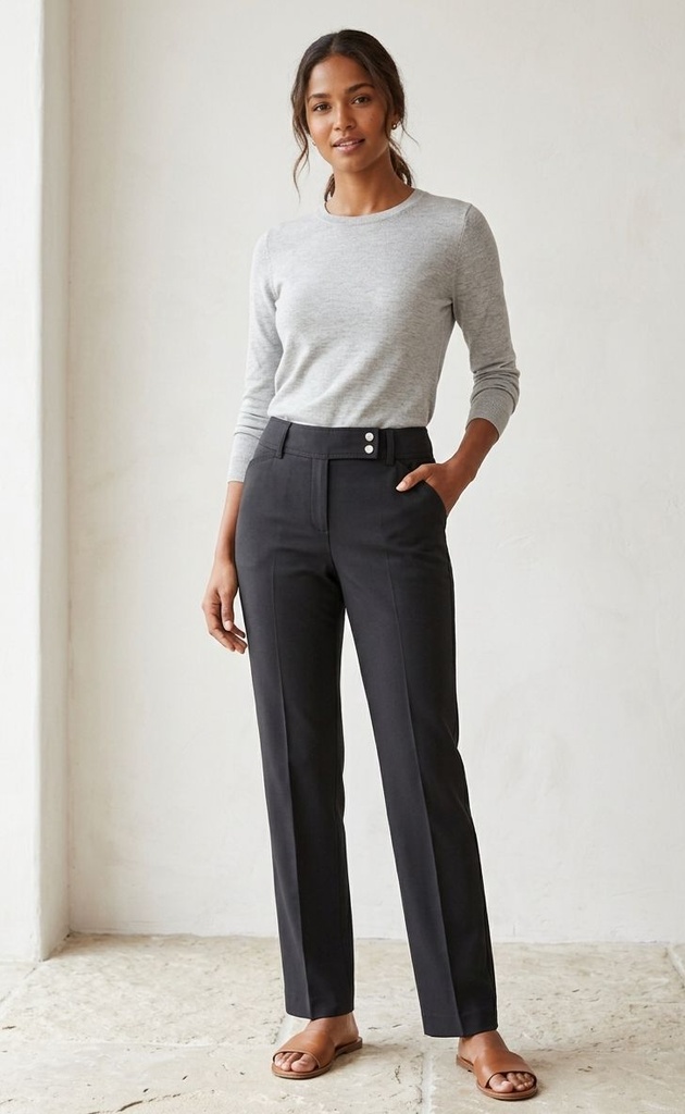 STRECH PANTALON FORMAL MUJER AZUL MARINO