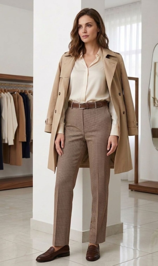 ZAC&RACHEL PANTALON CUADR.NGR-BLC-CAFE