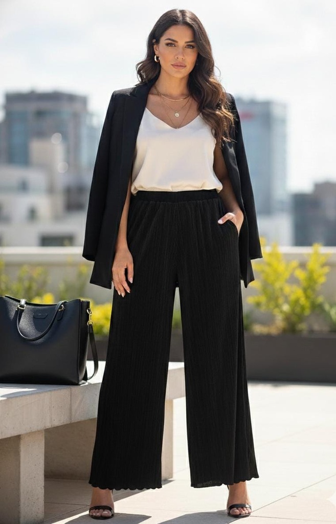 WHITE&RHINO PANTALON NEGRO ZZ1498P22093