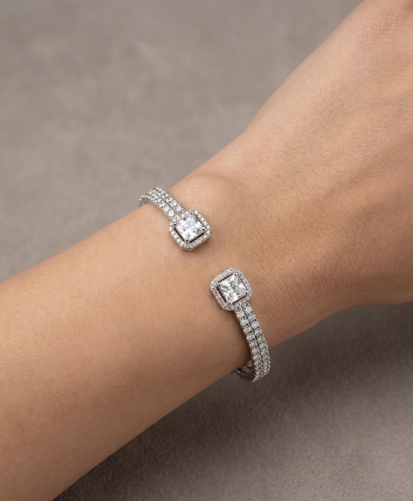 CRYSTAL PULCERA PLATEADO PIEDRA BRILLANT