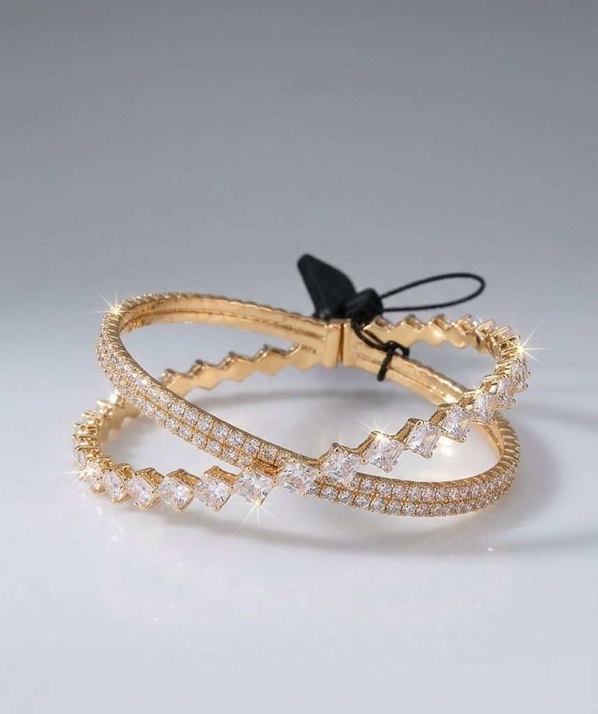 CRYSTAL PULCERA DORADA PIEDRA-BRILLA