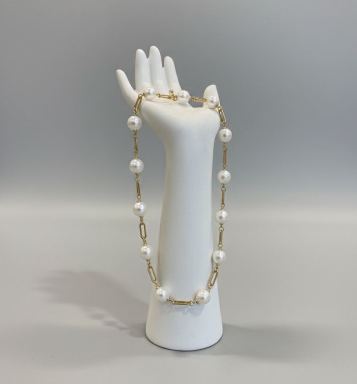 COLLAR ENCHAPE PERLA GRANDE DRD CUADRA