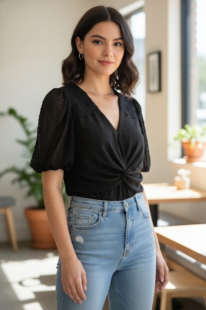 KATE C BLUSA MUJER NEGRO KC1822