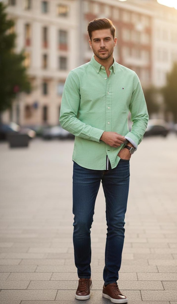 TOMMY CAMISETA VERDE HOMBRE 78J8433