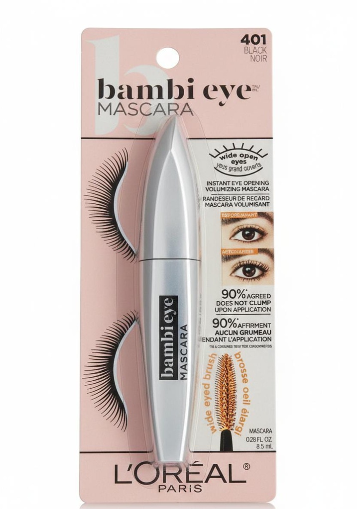L´OREAL MASCARA BAMBI EYE BLACK 401