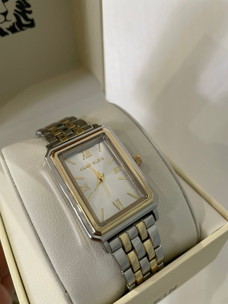 ANNE KLEIN RELOJ PLATEADO-DRD CUADRADO
