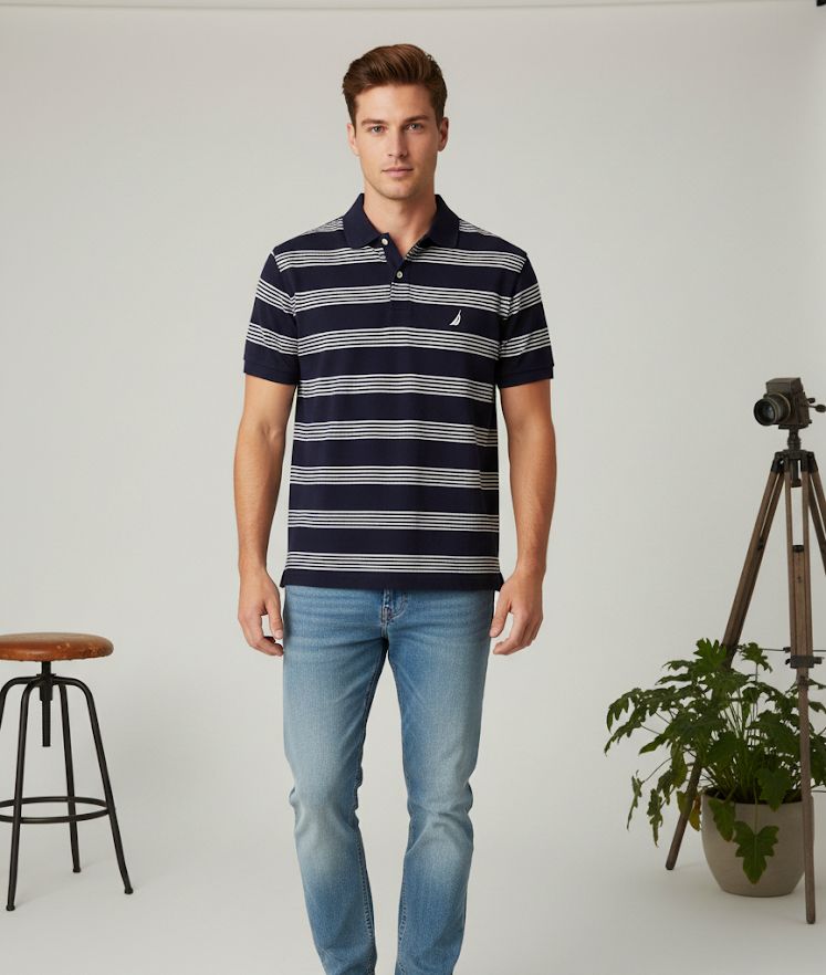 NAUTICA CAMISA C-P HOMBRE AZUL M-BLC KR1501AM