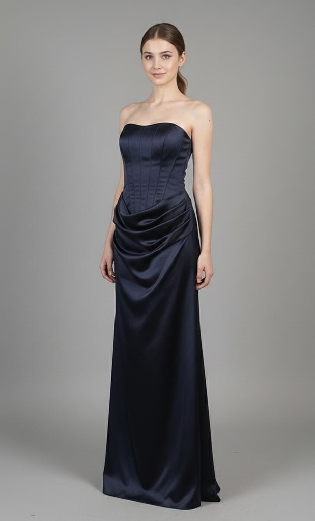 MANIJU VESTIDO AZUL MARINO LARGO MF22683