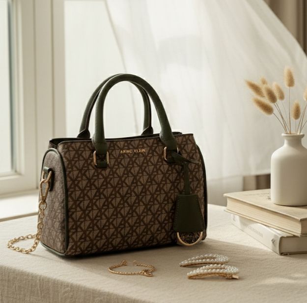 ANNE KLEIN CARTERA VERDE O.BEIGE