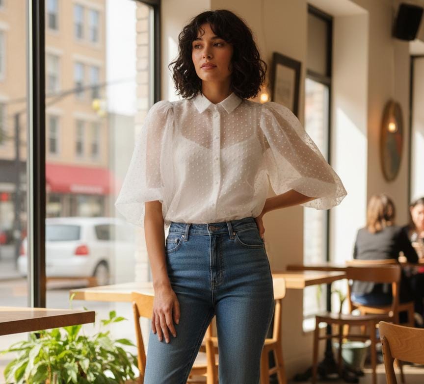 CIEN BLUSA MUJER BLANCO 20032