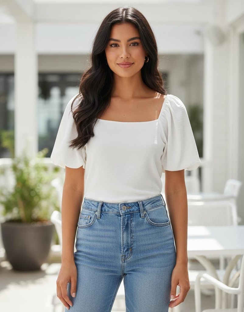 APRIL BLUSA BLANCO MUJER 8555B