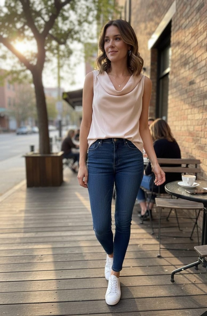 D.N.A BLUSA NUDE SATIN 5469T24166