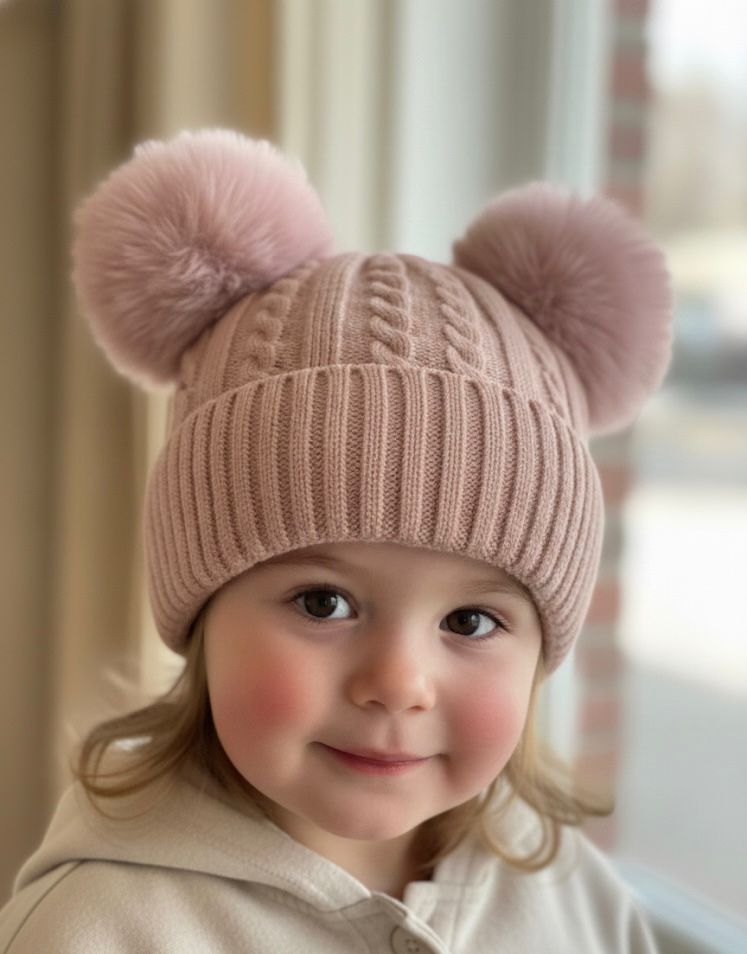 GORRO ROSA NIÑA C/OREJAS