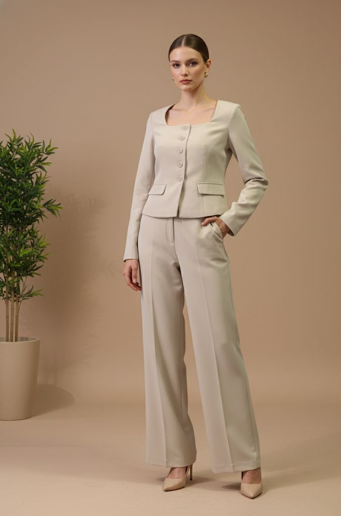 ACTIVE SET CHAQUET-PANTALON BEIGE