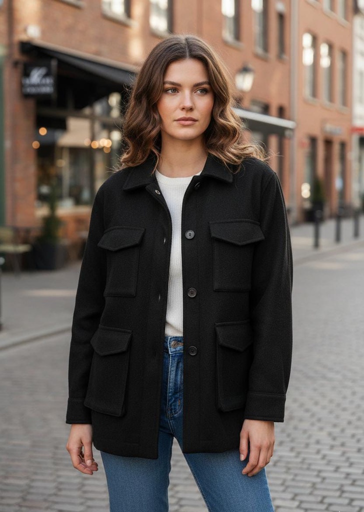 ACTIVE ABRIGO NEGRO ZZJ14599N