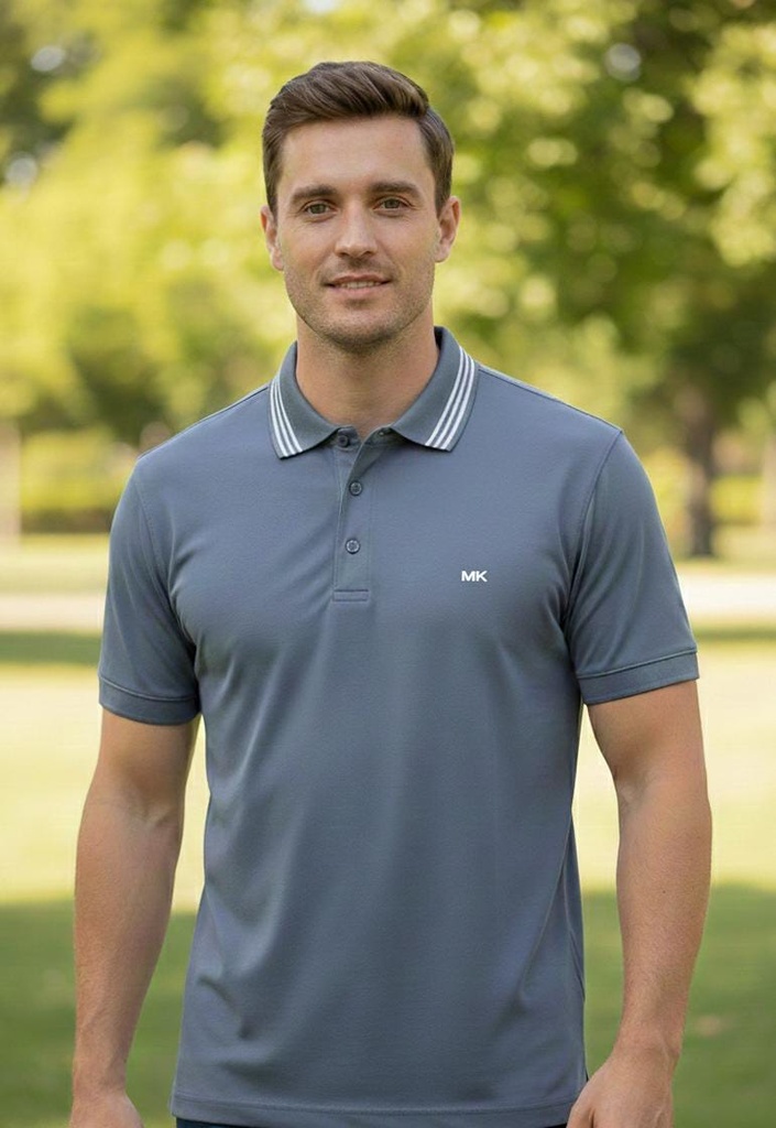 MICHAEL KORS CAMISA DE HOMBRE AZUL MEDIO KR05FY219P