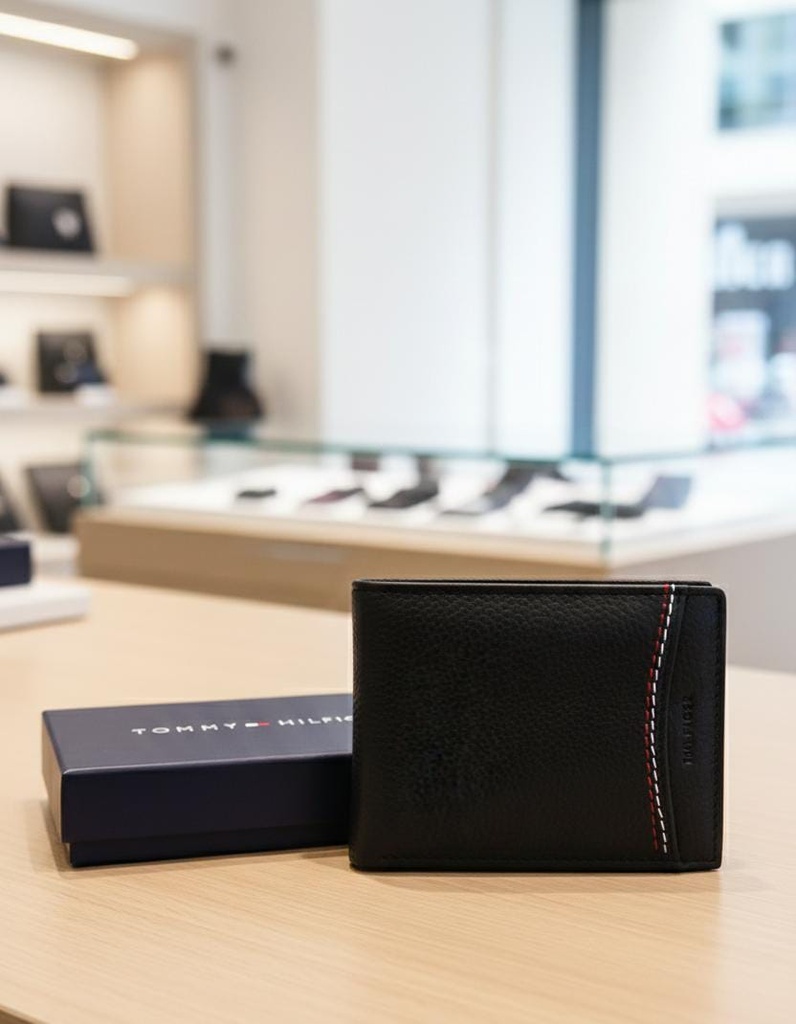 TOMMY BILLETERA CAFE OSCURO HOMBRE