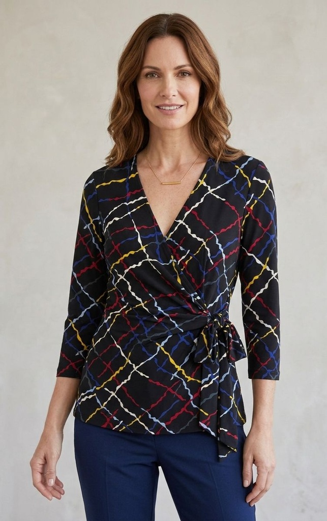 ANNE KLEIN BLUSA ESTAMP.CLRS