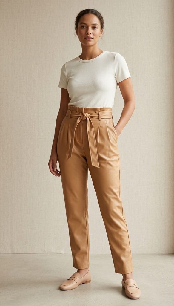 DO+BE PANTALON DE CUERINA BEIGE Y20546