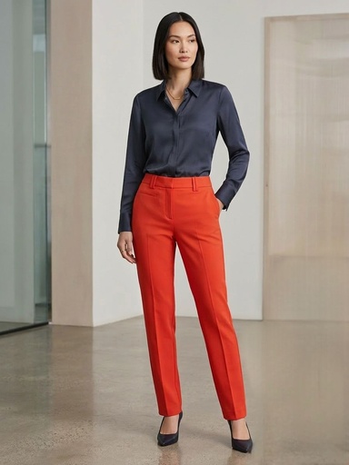 [10383T] DAVID ASH PANTALON FORMAL TERRACOTA