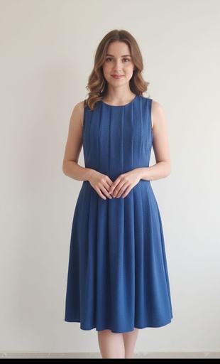 [10704040Y71] ANNE KLEIN VESTIDO MUJER AZUL E.PNTS