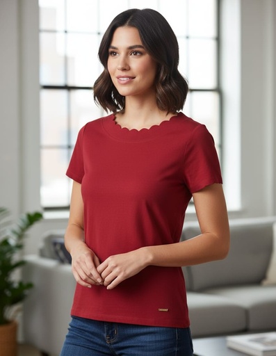 [10920613] ANNE KLEIN CAMISETA OCRE MUJER