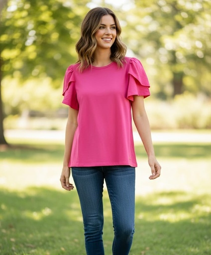 [10925909] ANNE KLEIN CAMISETA FUCSHIA MUJER