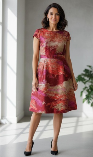 [109783] LORENA ADAMS VESTIDO  OCRE 109783