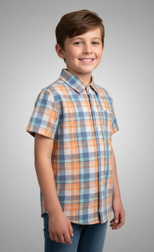 [11573Q42021N] OSHKOSH CAMISA NIÑO CUADRIC