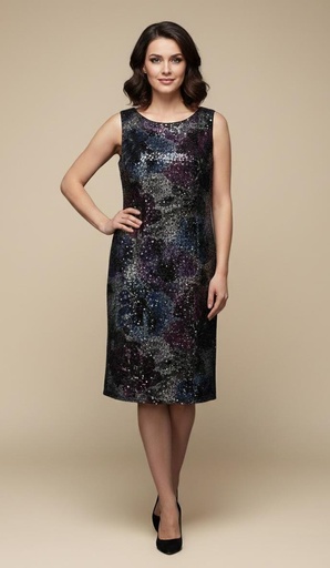 [13094] SD VESTIDO MUJER NEGRO ESTAM.CLRS