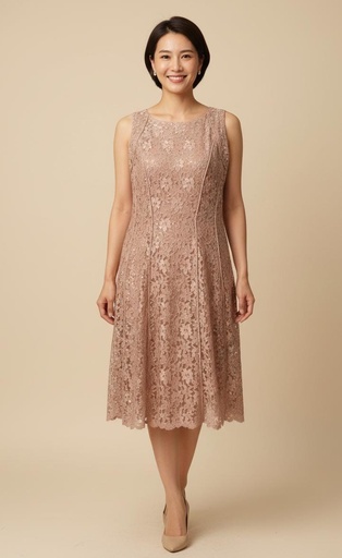 [13631] SD VESTIDO MUJER ROSA VIEJO LENTEJUELA