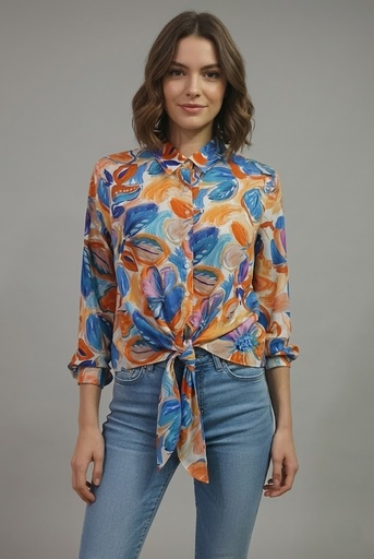 SIONI BLUSA HOJAS COLORES 16105PL8526