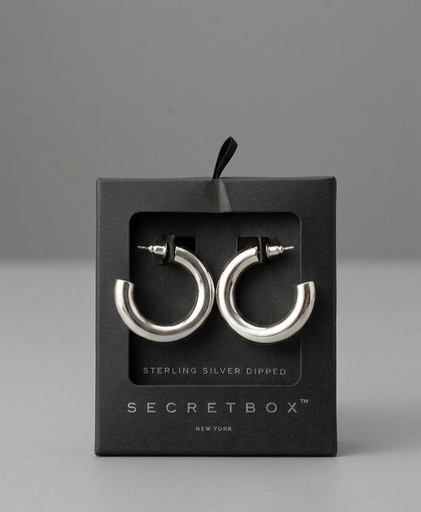 [17571590] SECRETBOX ARETES PLATEADO ARGOLLA