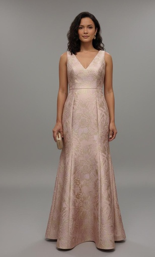 ALBERTO MAKALI VESTIDO ROSA-DORADO