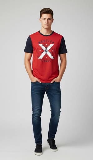[192042272337] NAUTICA CAMISETA NIÑO ROJO