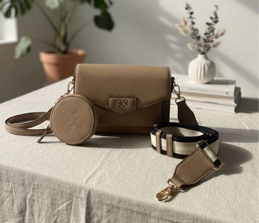 [192815079019] ANNE KLEIN CARTERA BEIGE MUJER